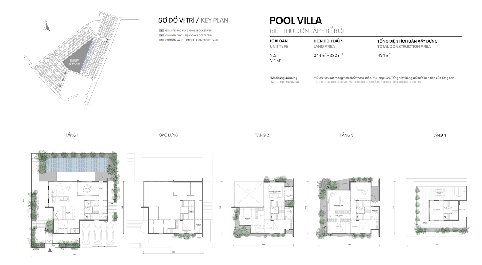 Mặt bằng The Fullton Edition POOL VILLA (Biệt thự đơn lập)