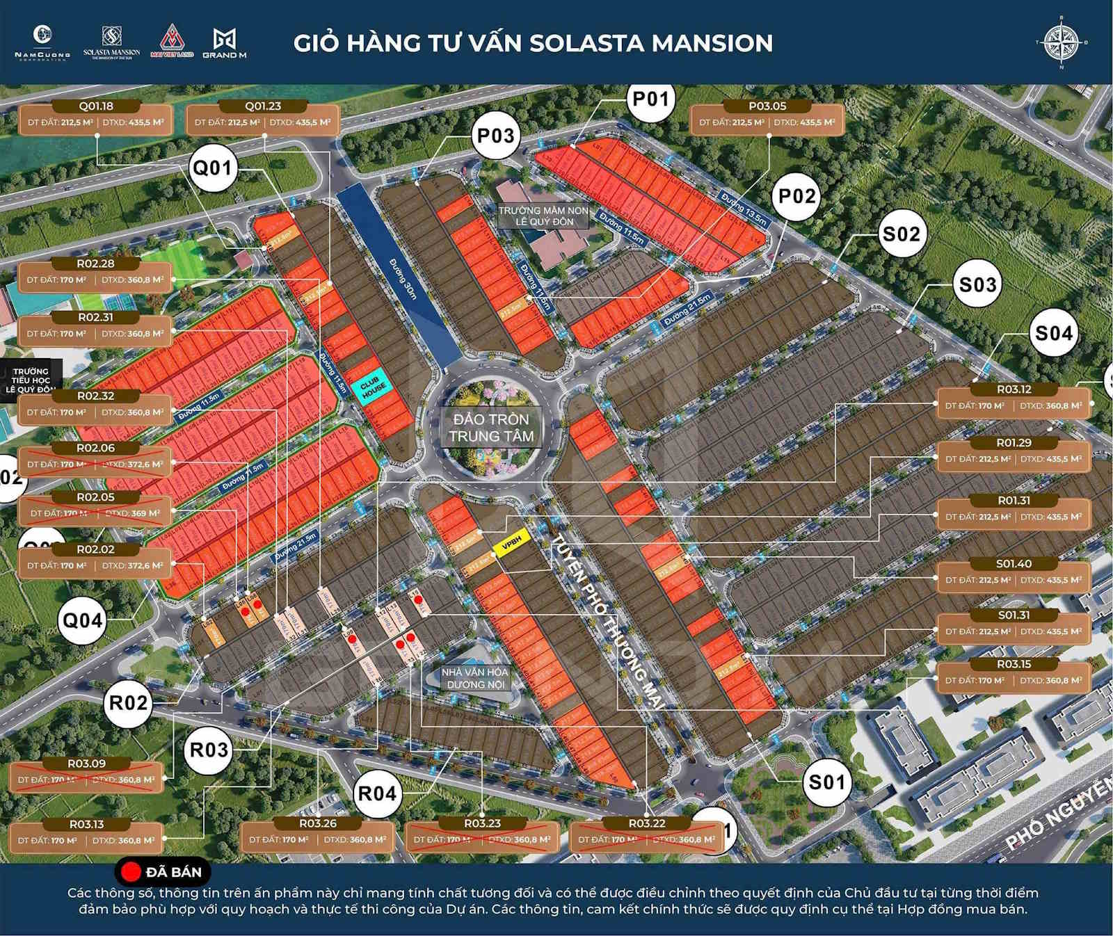 Tổng mặt bằng Solasta Mansion Dương Nội