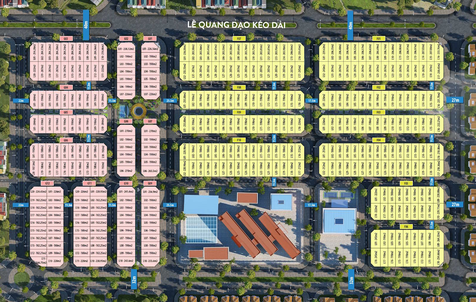 Mặt bằng tổng thể An Quý Villa Nam Cường