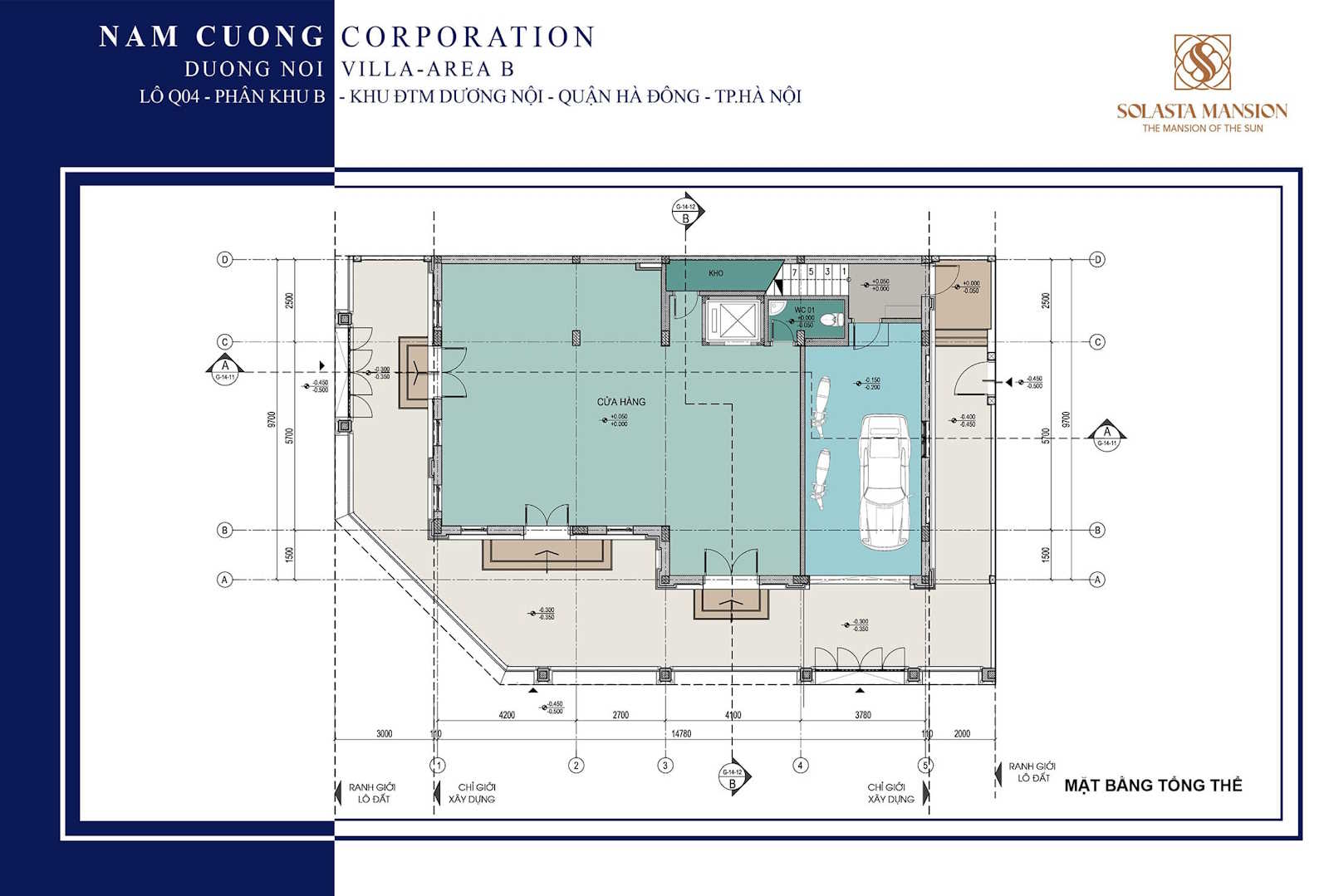 Mặt bằng tổng thể biệt thự Solasta Mansion Dương Nội