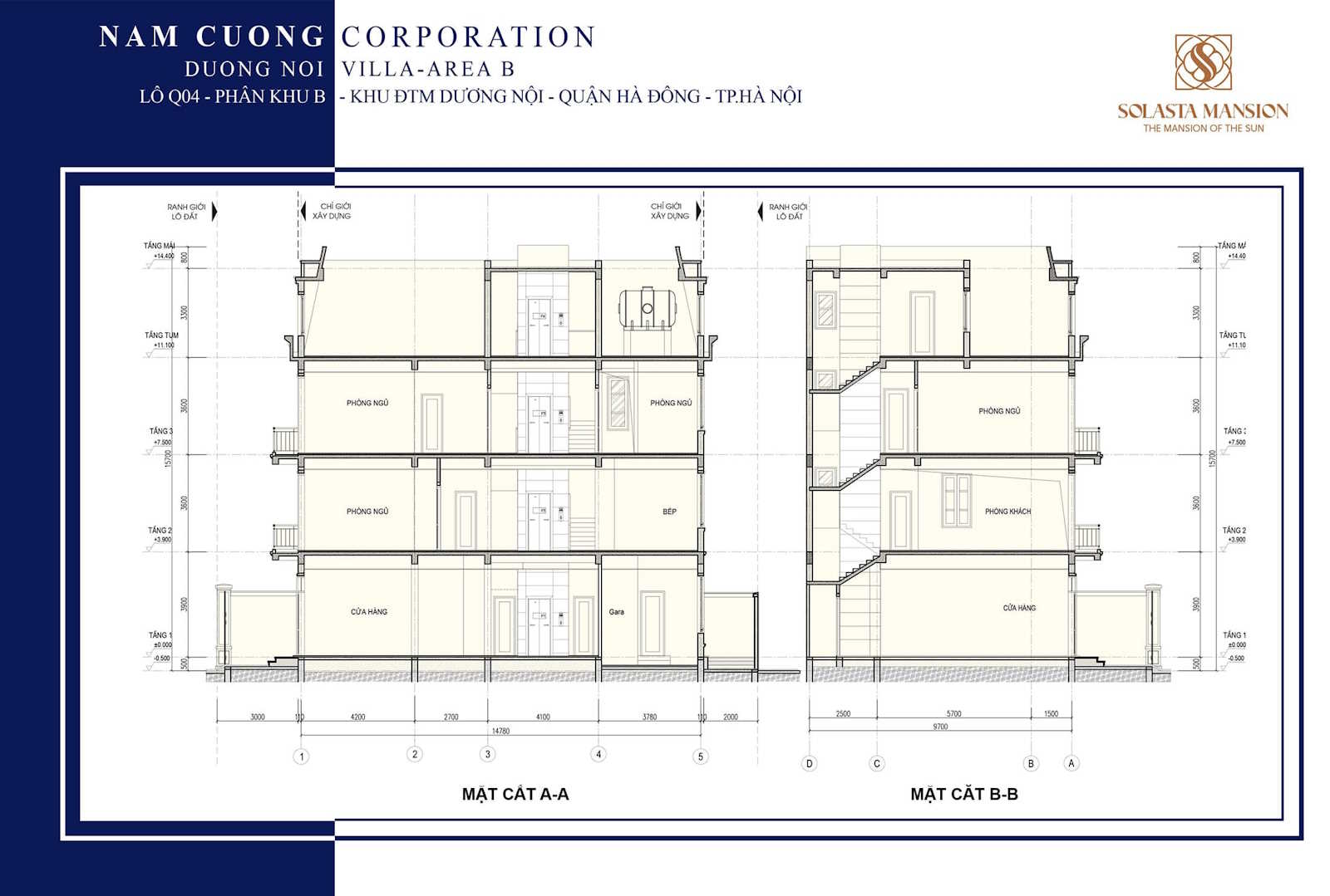 Mặt bằng AABB biệt thự Solasta Mansion Dương Nội