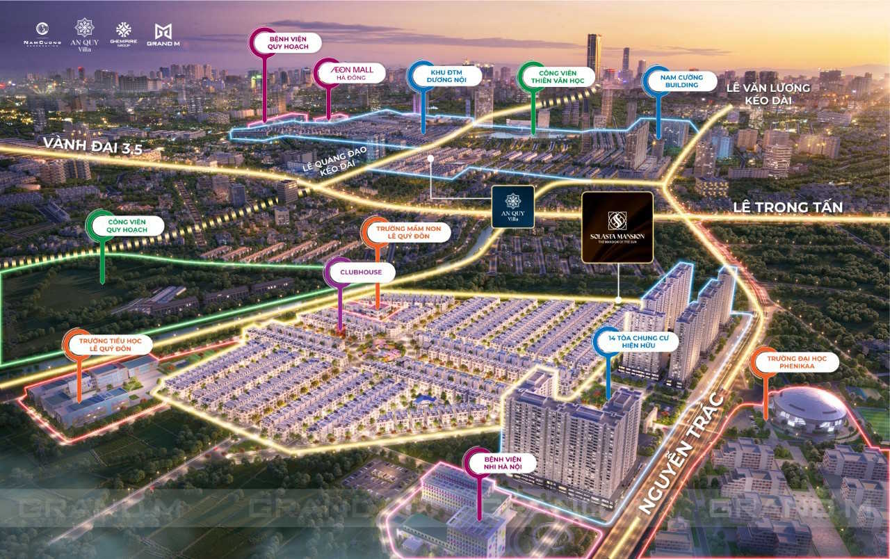 Vị trí Solasta Mansion Dương Nội