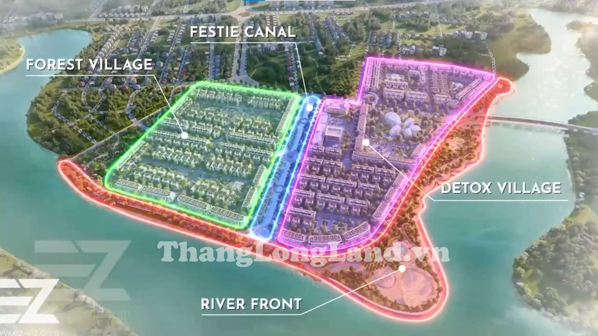 Mặt bằng phân khu dự án Giverny Hà Nội - Làng Hoa Tiền Phong - Mê Linh