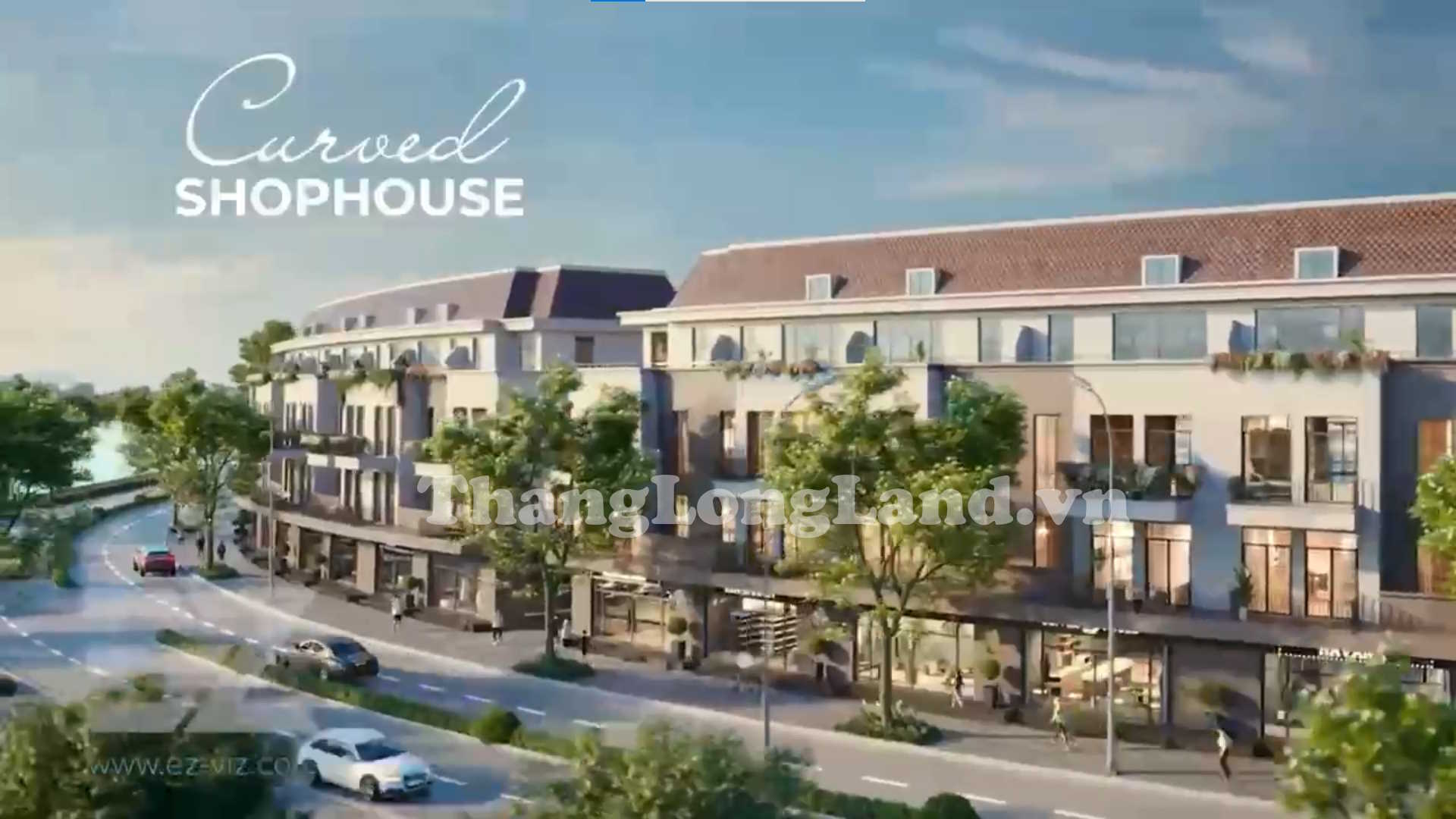 Curved shophouse tại Giverny Hà Nội - Làng hoa Tiền Phong
