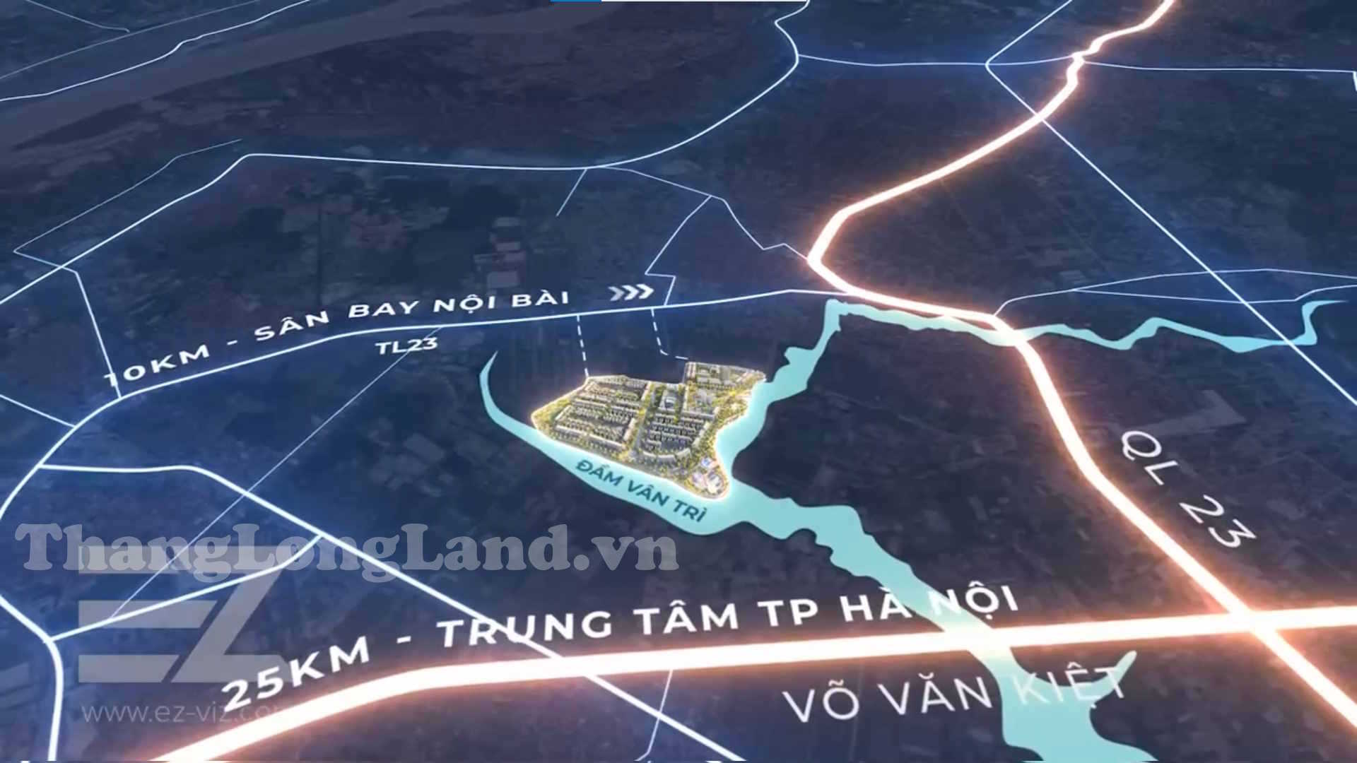Vị trí Giverny Hà Nội tại Làng hoa Tiền Phong - Mê Linh