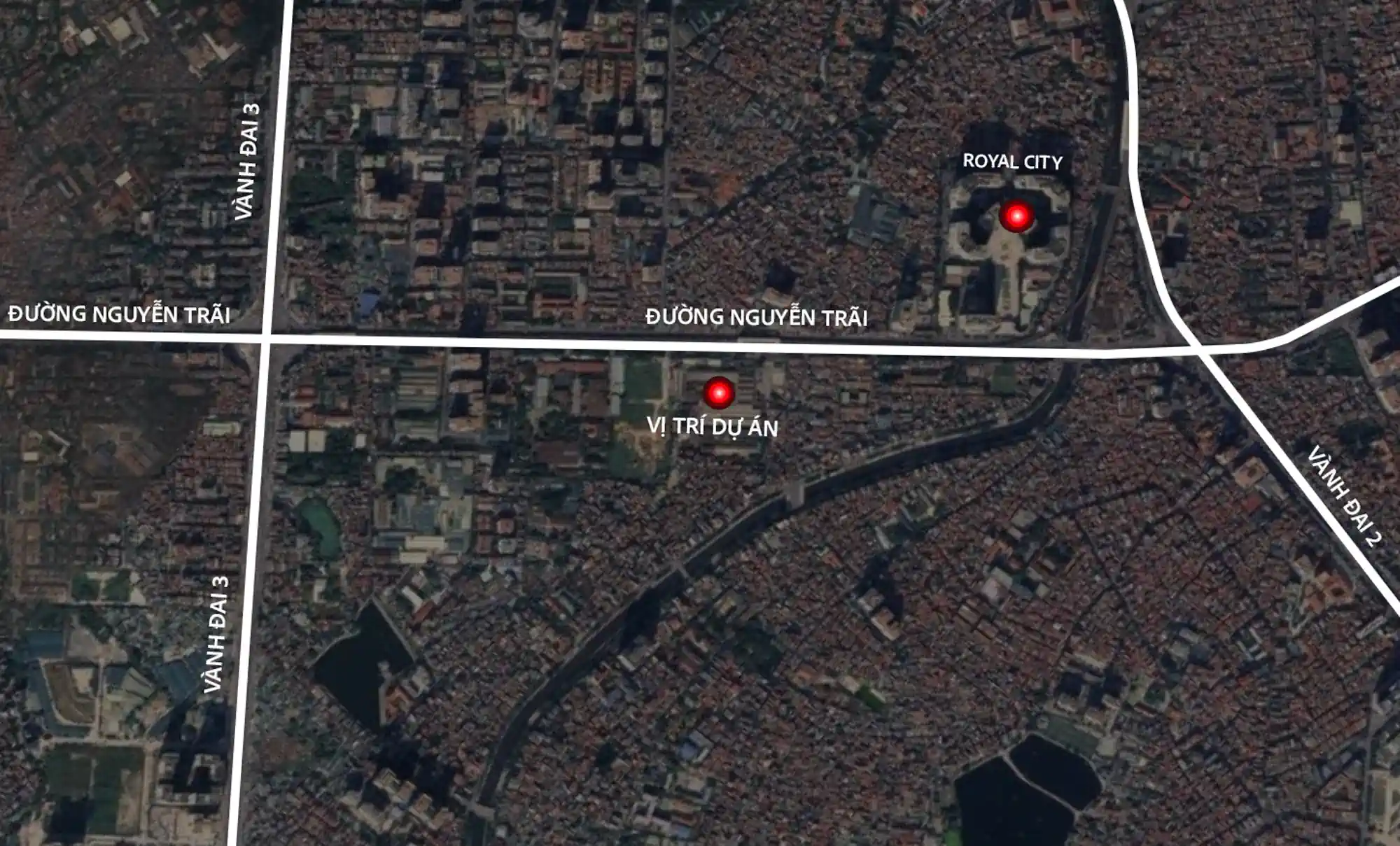 Bản đồ vị trí Hanoi Seasons Garden Nguyễn Trãi Thanh Xuân