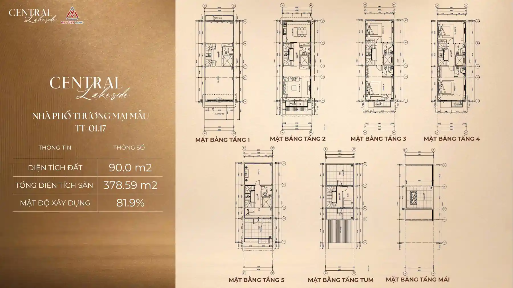 Mặt bằng Shophuse Central Lakeside - TT117