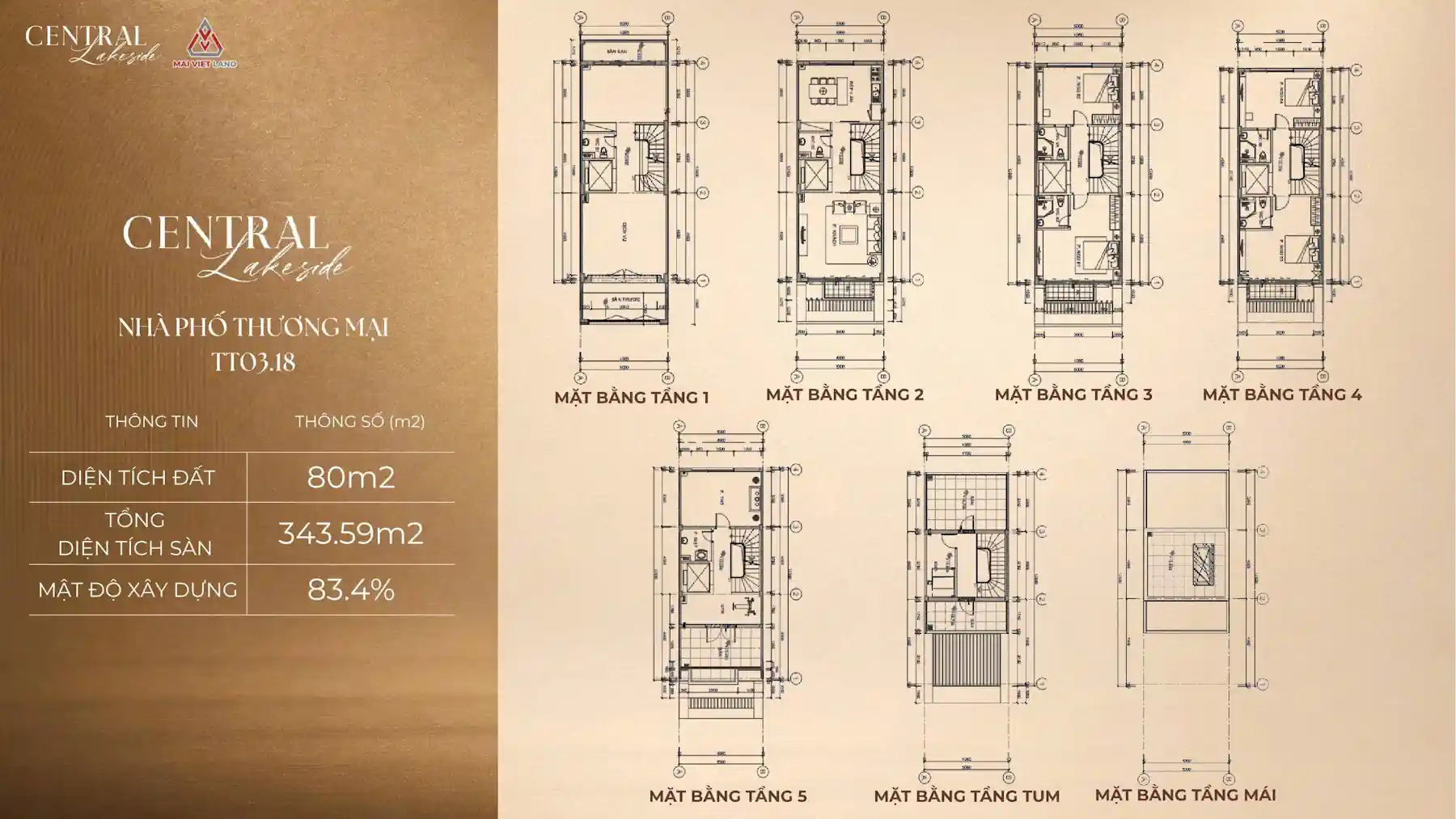 Mặt bằng Shophuse Central Lakeside - TT318