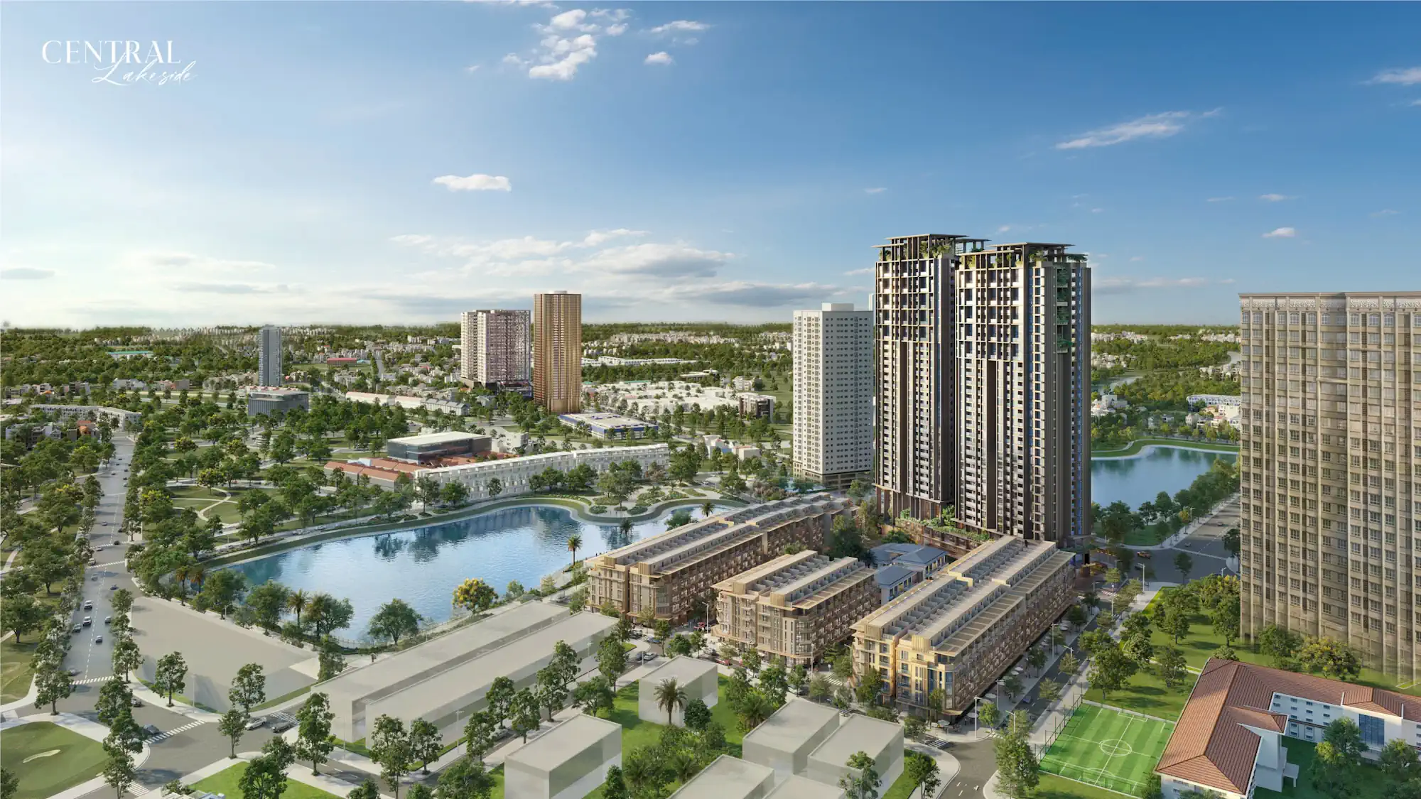 Phối cảnh tổng thể Central Lakeside