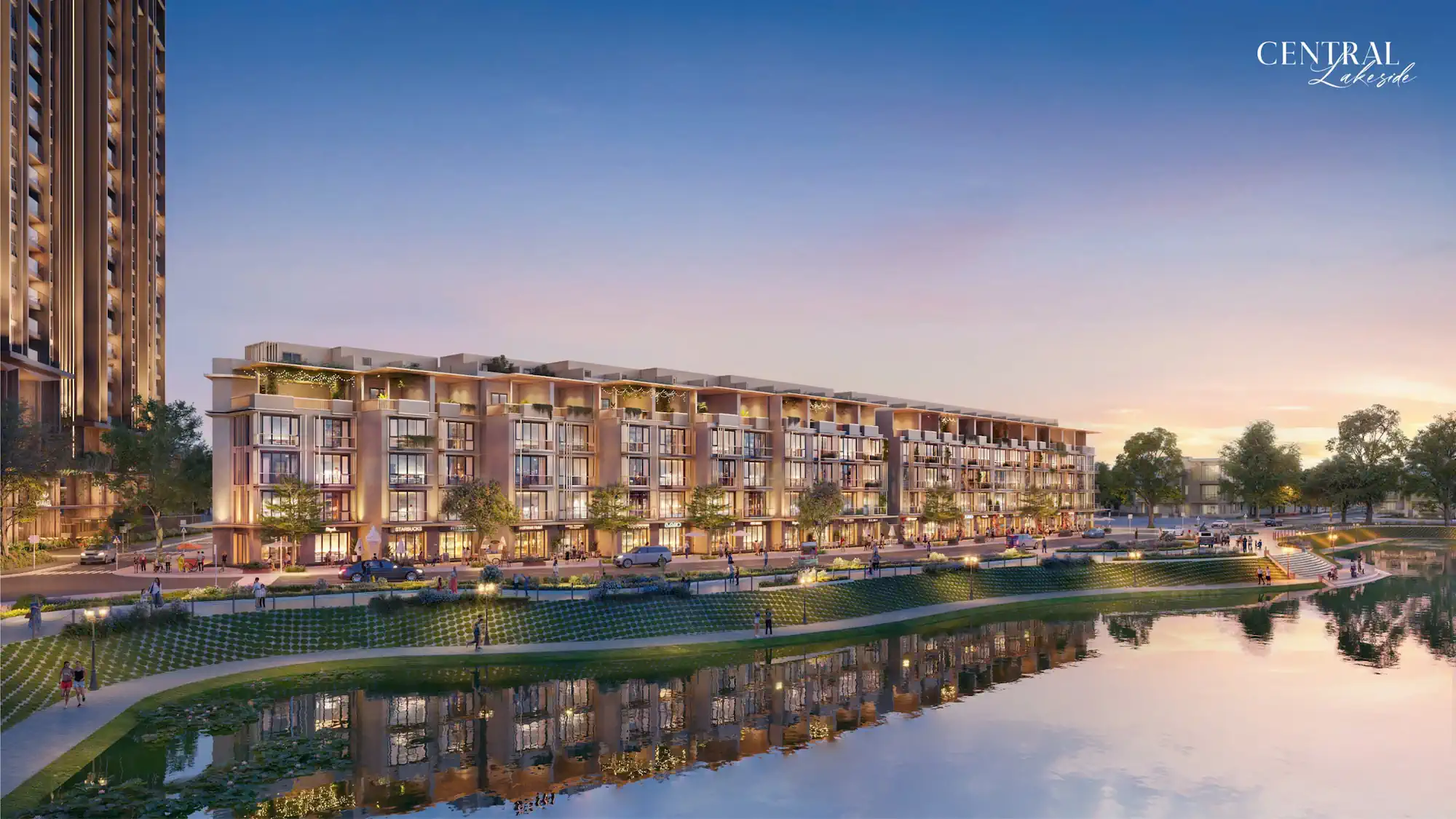 Phối cảnh shophouse Central Lakeside