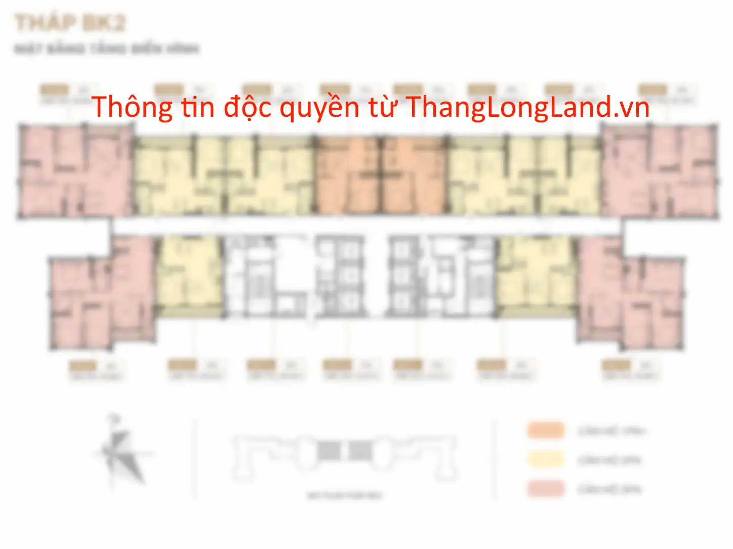 Mặt bằng tòa CC2 - chung cư The Centric InterCentral Đông Anh