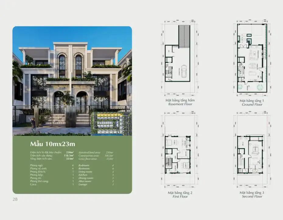 Eden Residence – Bộ sưu tập biệt thự ven công viên Ciputra
