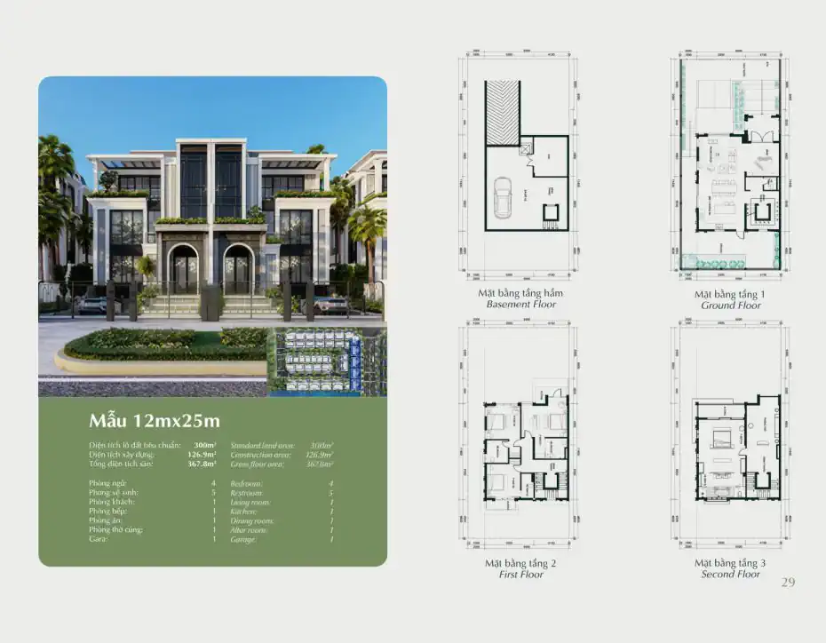 Eden Residence – Bộ sưu tập biệt thự ven công viên Ciputra