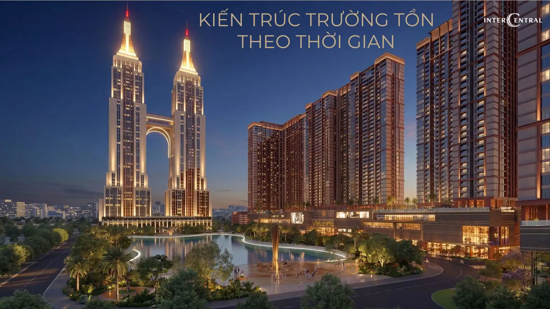 Phối cảnh nội khu chung cư The Bank - InterCentral Đông Anh
