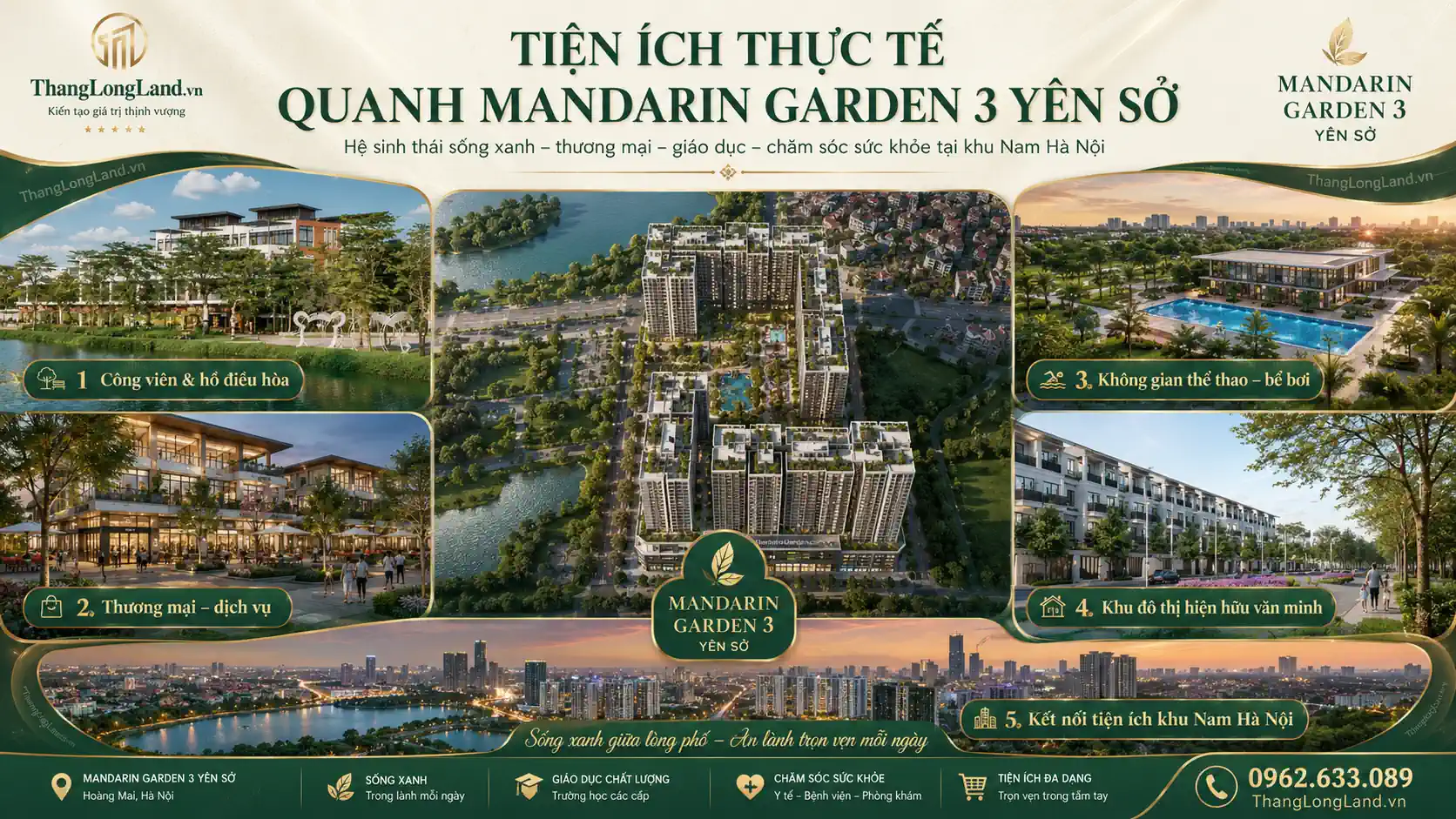 Tiện ích xung quanh dự án Mandarin Garden 3 - Yên Sở