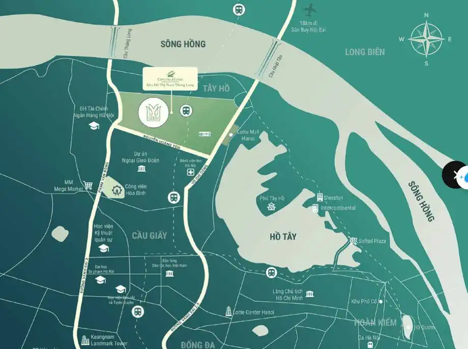 Vị trí Eden Residence Ciputra
