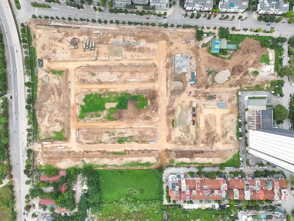 Ảnh Flycam Tiến độ công trường thực tế The President Park