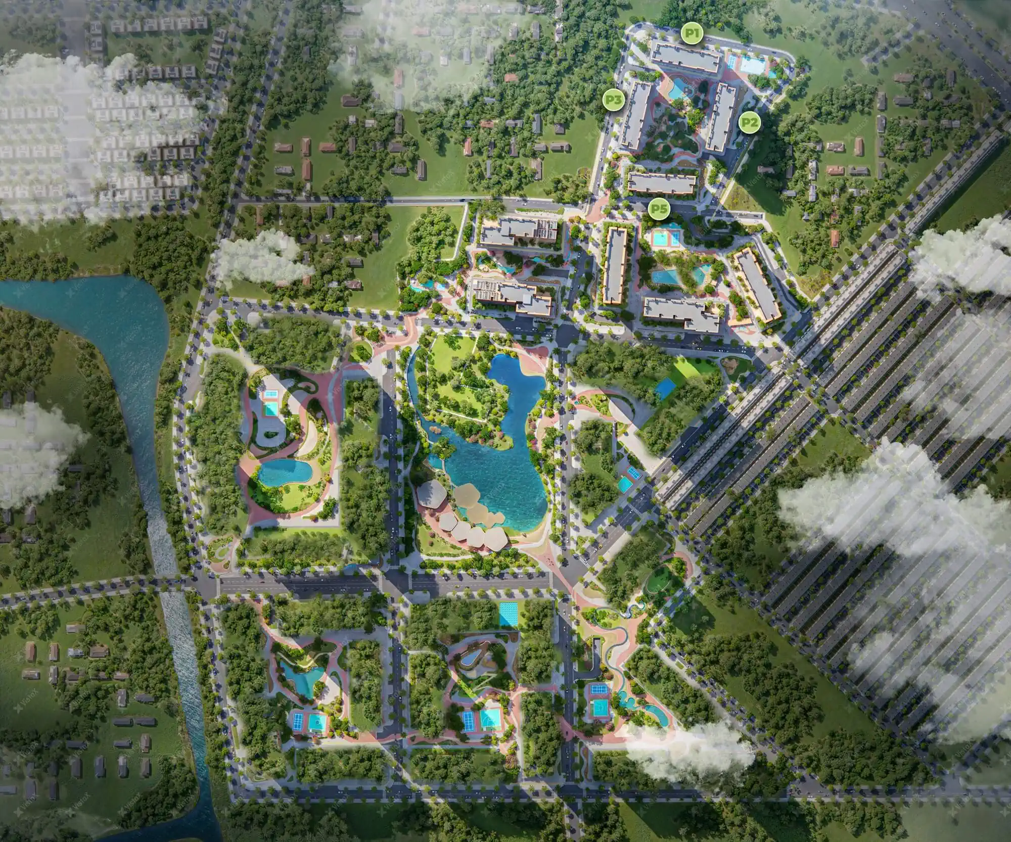 Mặt bằng tổng thể The CityOn với Zone A là giai đoạn mở đầu