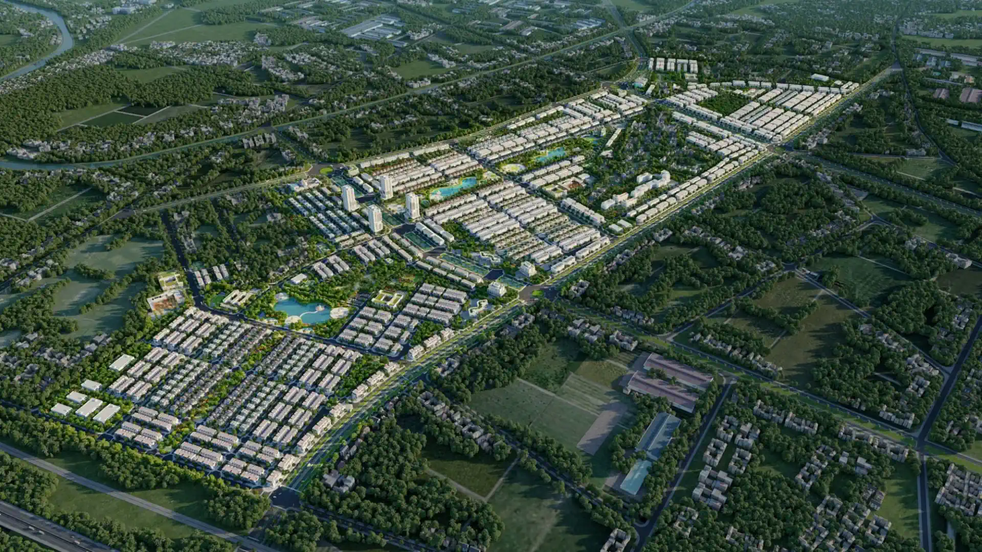 Phối cảnh Đồng Văn Central Park ban ngày
