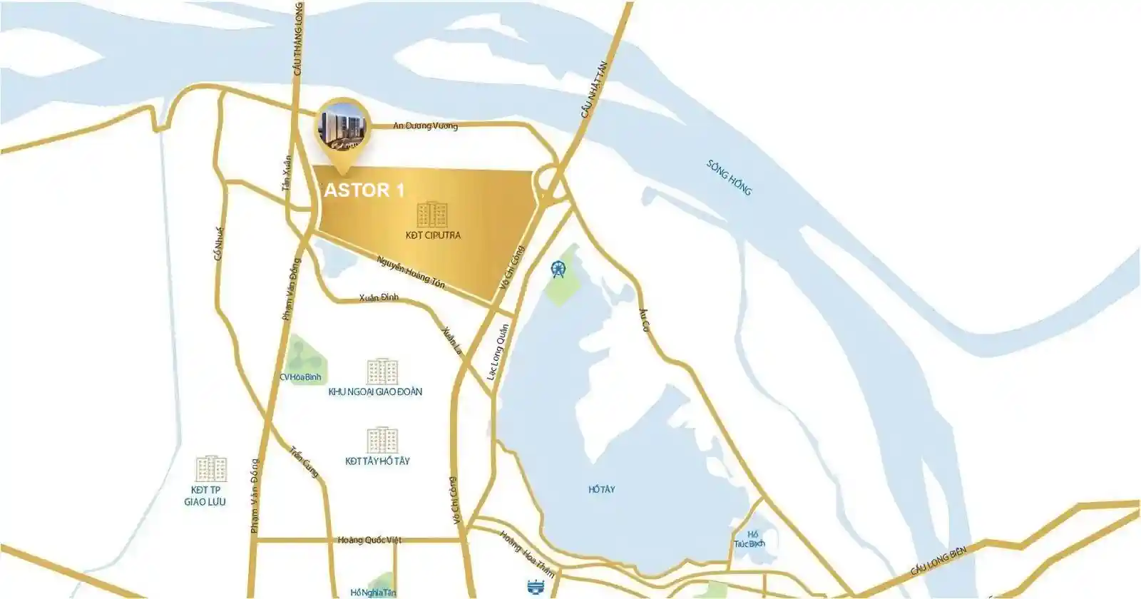 Vị trí Astor 1 Ciputra
