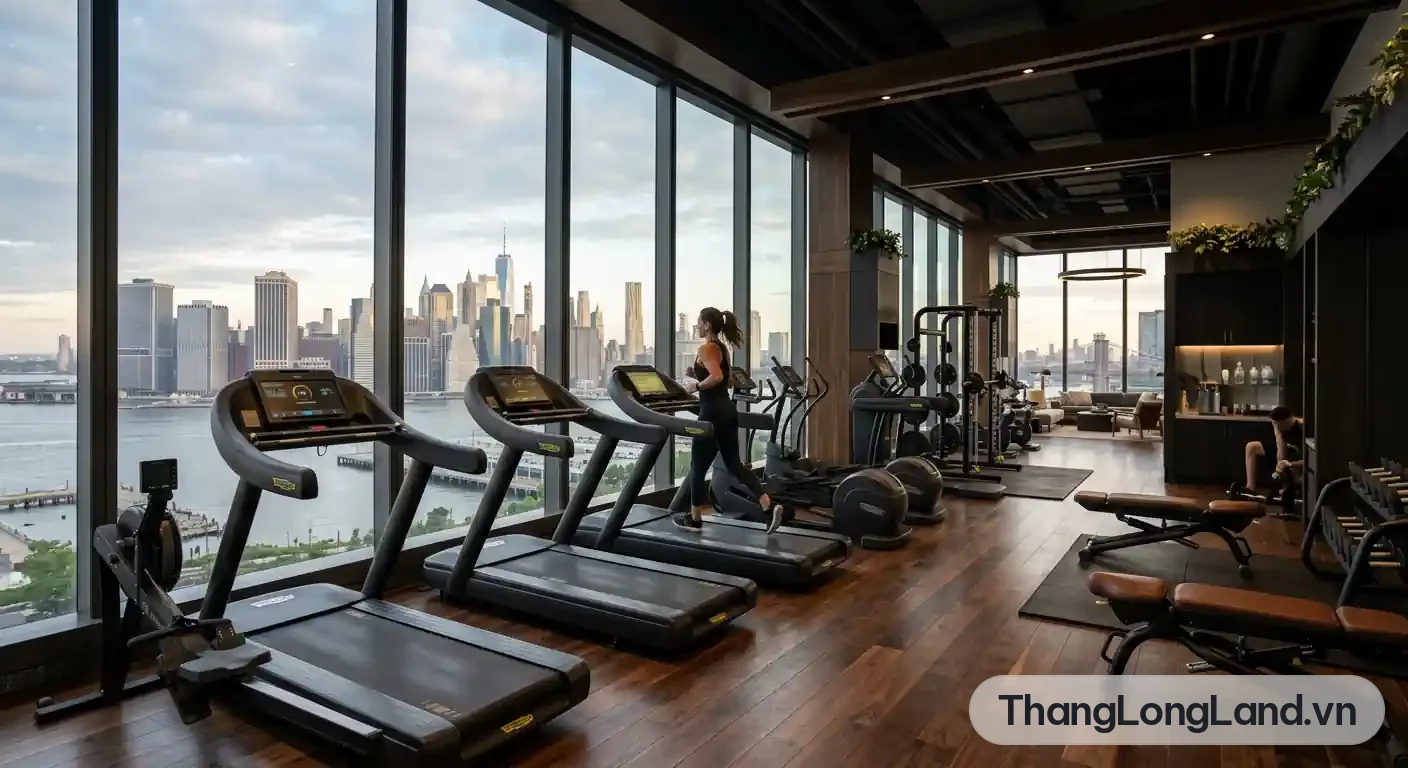 Không gian fitness theo concept Wellness Club NobleX Starlake Crown