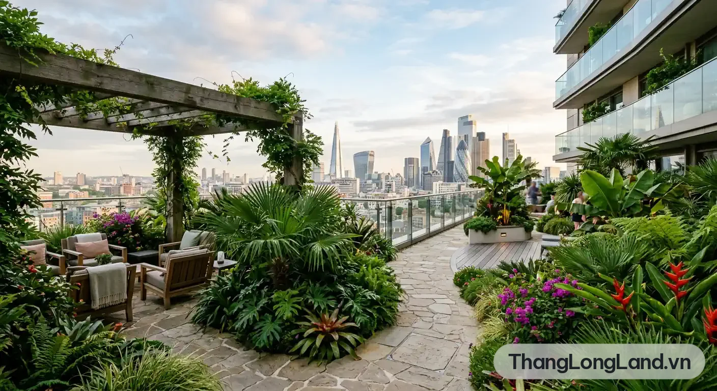 Không gian vườn trên cao Sky Garden NobleX Starlake Crown
