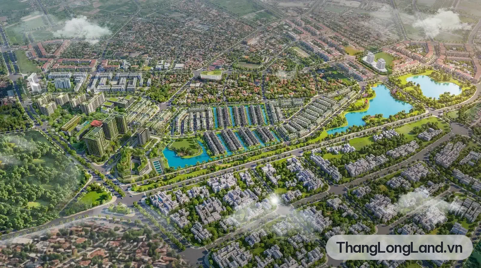 Phối cảnh tổng thể dự án bên Thành Cổ Loa – Flamingo Cổ Loa và InterCentral